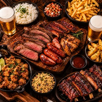 Mesa servida – Pratos e bebidas
